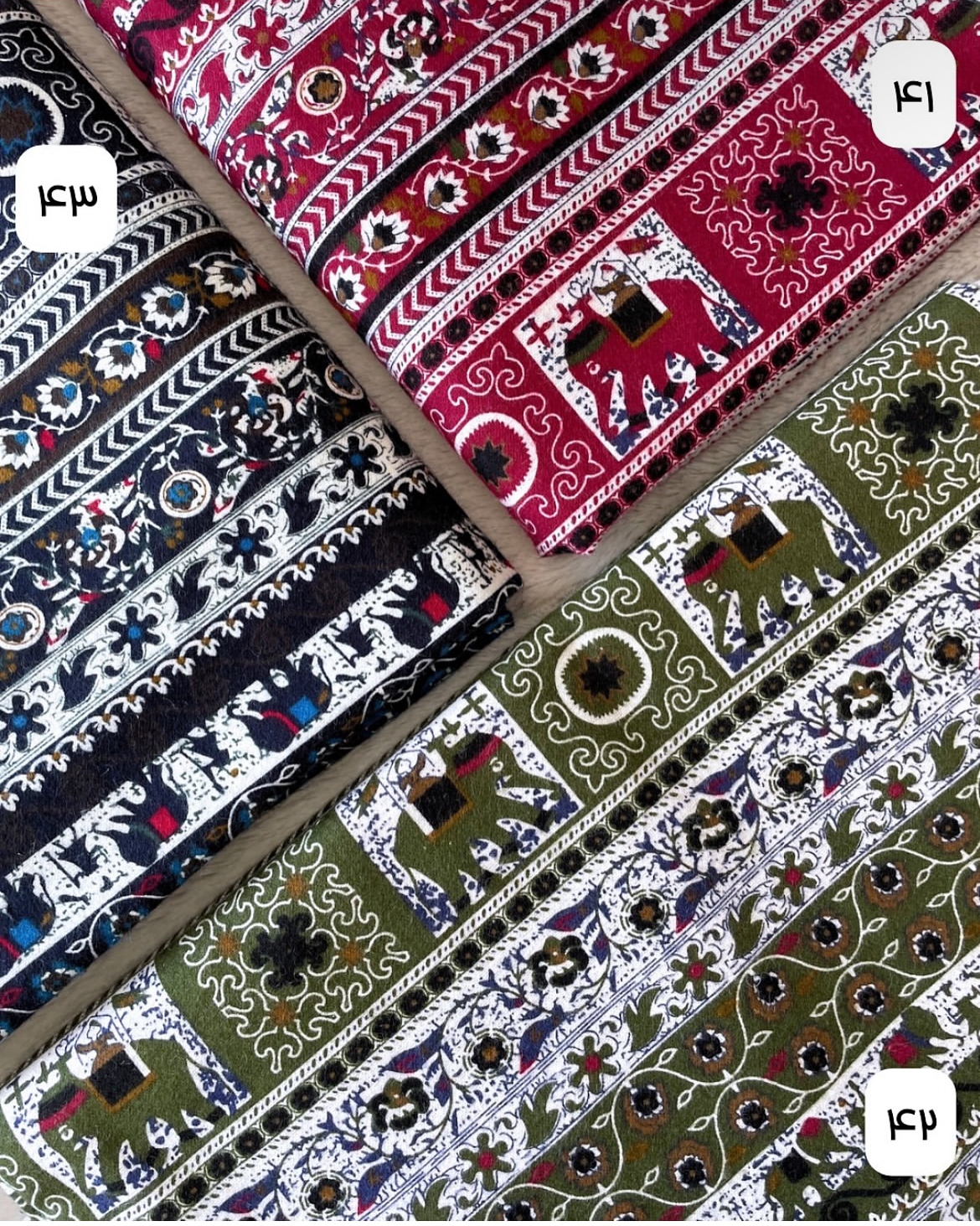 پارچه لینن کرکی گلدار