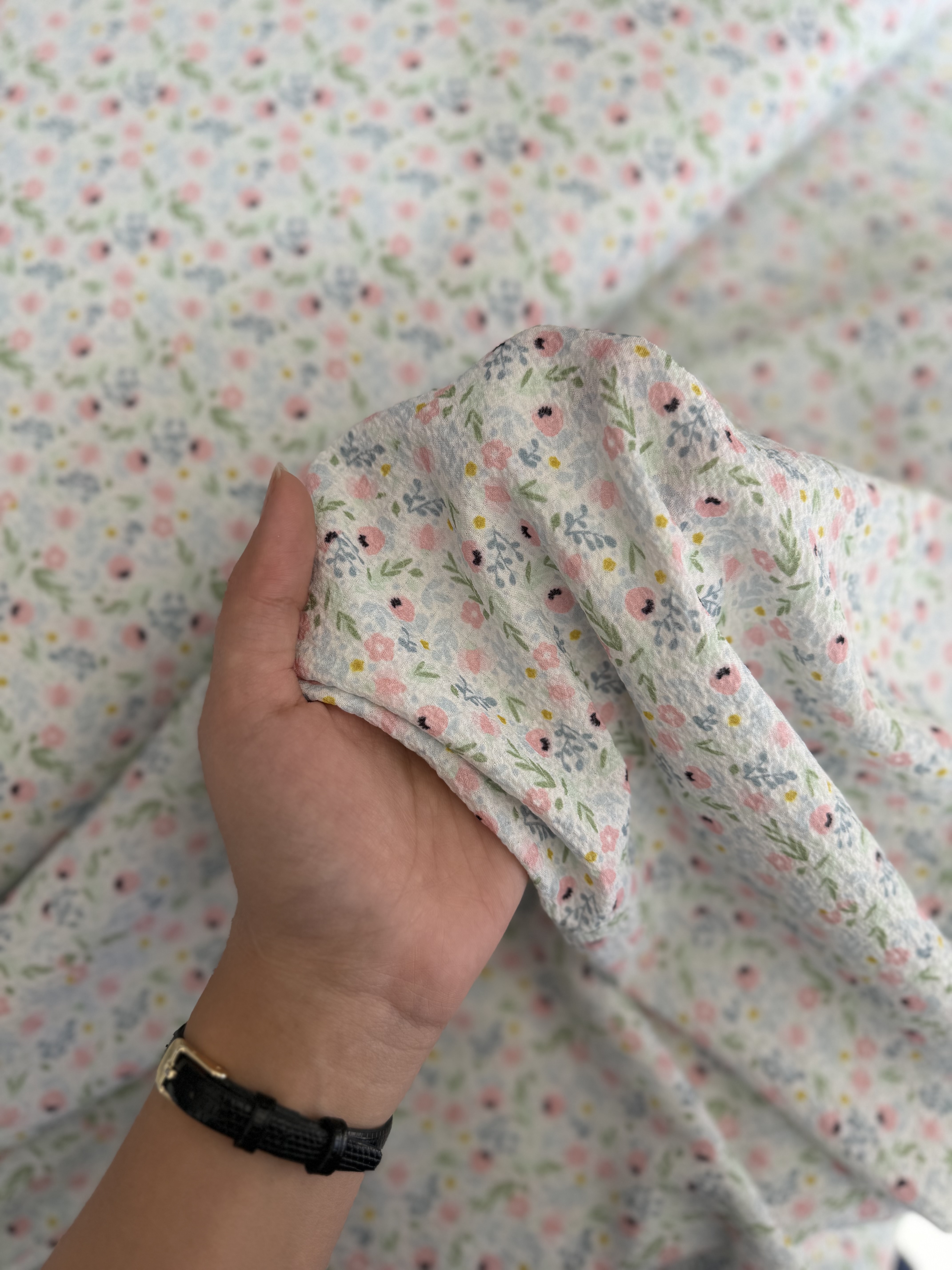 پارچه ینزی پفکی طرح دار