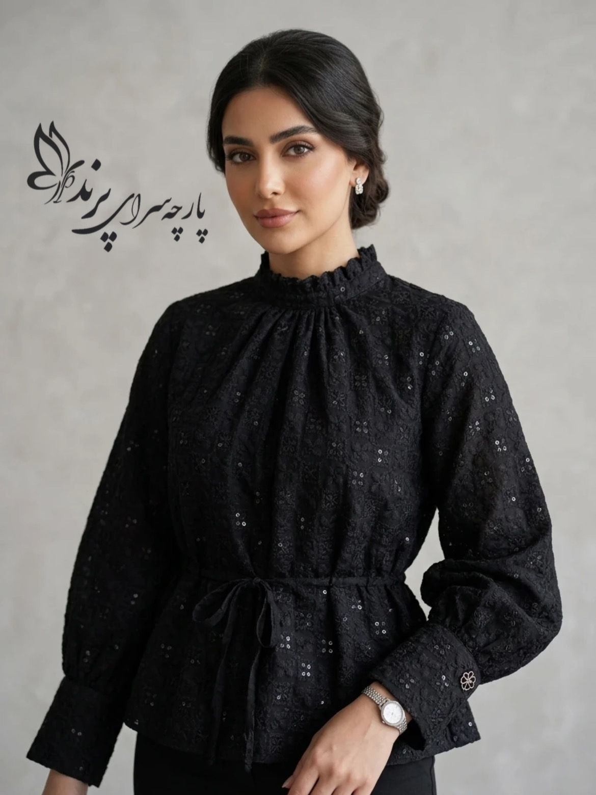 پارچه نخ ویسکوز پولکدوزی